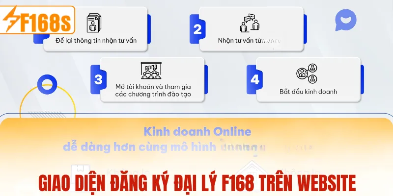 Giao diện đăng ký đại lý F168 trên website