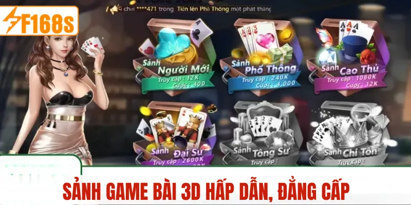 Sảnh game bài 3D hấp dẫn, đẳng cấp